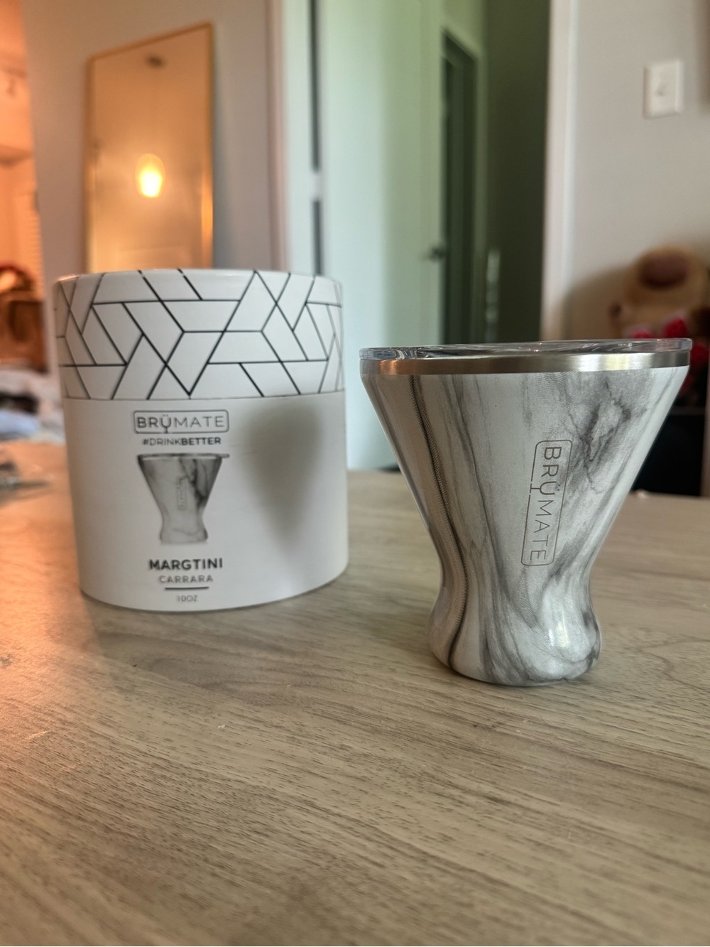BruMate Margtini Carrara Marble-Effect Stainless